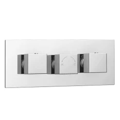 Milan Bathroom Milan Shower Bath + Concealed 2 Outlet Shower Pack (1700 L Shaped With Screen + Panel) -Croydex shop milanshowerbathconcealed2outletshowerpack d3