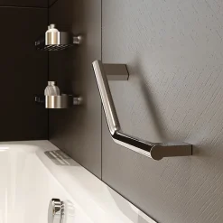 Milton Accessible Bathroom Milton Luxury Chrome Angled Grab Bar