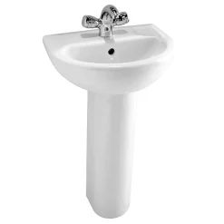 Vitra - Milton Basin And Pedestal - 2 Tap Hole - 2 Size Options -Croydex shop milton 45 l