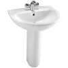 Vitra - Milton Basin And Pedestal - 2 Tap Hole - 2 Size Options 1 Vitra - Milton Basin And Pedestal - 2 Tap Hole - 2 Size Options -Croydex shop milton 57 l