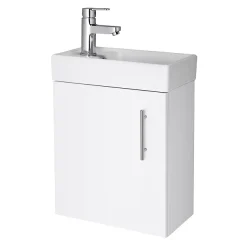 Victorian Plumbing Minimalist Compact Wall Hung Vanity Unit + Series 600 Close Coupled Toilet -Croydex shop minimalistcompactwallhungvanityunitwithseries600closecoupledtoiletd2