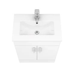 Toreno 1100mm Gloss White Vanity Unit Bathroom Suite - Depth 400/200mm 13 Toreno 1100mm Gloss White Vanity Unit Bathroom Suite - Depth 400/200mm -Croydex shop mod1100pan d6