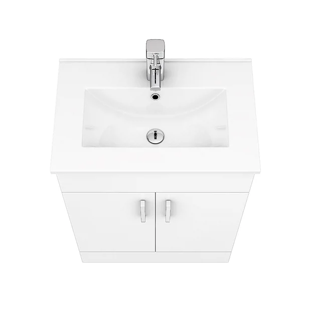 Toreno 1100mm Gloss White Vanity Unit Bathroom Suite - Depth 400/200mm 8 Toreno 1100mm Gloss White Vanity Unit Bathroom Suite - Depth 400/200mm - Image 6