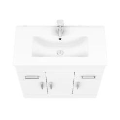 Toreno 1300mm Gloss White Vanity Unit Bathroom Suite - Depth 400/200mm