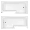 Toreno Vanity Unit Bathroom Suite (inc. Square Shower Bath + Screen) 1 Toreno Vanity Unit Bathroom Suite (inc. Square Shower Bath + Screen) -Croydex shop modvty001sb d1