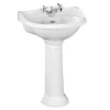 Victorian Plumbing Monaco 600mm 1 Tap Hole Basin + Full Pedestal -Croydex shop monaco600mm1tapholebasinwithfullpedestal lrg