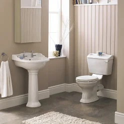 Victorian Plumbing Monaco Traditional Close Coupled Toilet + Soft Close Seat