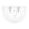 Victorian Plumbing Monaco Traditional Basin + Pedestal (2 Tap Hole) -Croydex shop monbasped d4