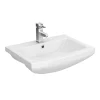 Monza­­ Bathroom Monza 550mm Semi-Recessed Basin - 1 Tap Hole -Croydex shop monza550mmsemirecessedbasin d1