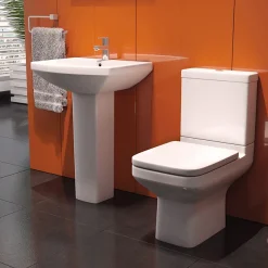 Monza­­ Bathroom Monza Square Short Projection Toilet + Soft Close Seat