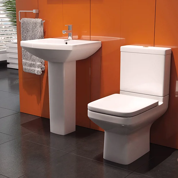 Monza Bathroom Monza Square Short Projection Toilet + Soft Close Seat 3 Monza Bathroom Monza Square Short Projection Toilet + Soft Close Seat