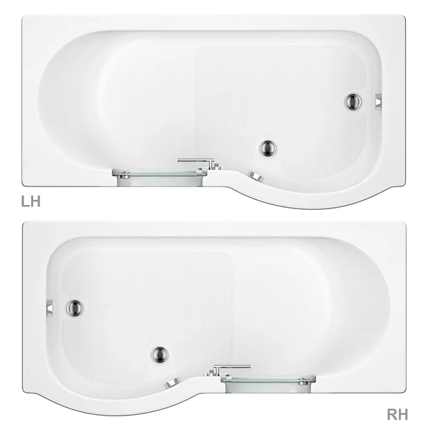Milton Accessible Bathroom Milton Luxury Walk In 1675mm P Shaped Bath Inc. Screen, Front + End Panels 5 Milton Accessible Bathroom Milton Luxury Walk In 1675mm P Shaped Bath Inc. Screen, Front + End Panels - Image 3