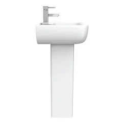 Victorian Plumbing Pro 600 Modern Short Projection Basin & Pedestal (550mm Wide - 1 Tap Hole) -Croydex shop mspb d3