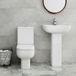 Victorian Plumbing Pro 600 Short Projection Modern Bathroom Suite -Croydex shop mspbs d3