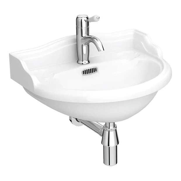 Milton Accessible Bathroom Milton 500 X 385 Traditional Wall Hung Basin (1 Tap Hole) 4 Milton Accessible Bathroom Milton 500 X 385 Traditional Wall Hung Basin (1 Tap Hole) - Image 2
