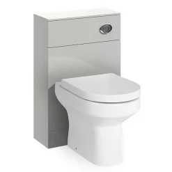Toreno Modern Light Grey Sink Vanity Unit + Toilet Package