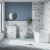 Monza­­ Bathroom Monza 1700 X 750 Curved Free Standing Corner Bath With Screen -Croydex shop mz17crn d4