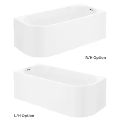 Monza­­ Bathroom Monza 1700 X 750 Curved Free Standing Corner Bath With Screen -Croydex shop mz17crnsbd1