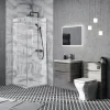 Monza­­ Bathroom Monza Graphite Oak 500mm Wide WC Unit (Depth 200mm) -Croydex shop mz5wcgk d1