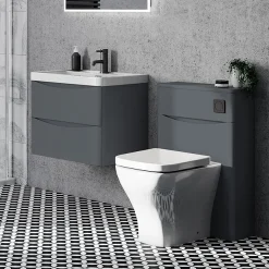 Monza Bathroom Monza Matt Grey 500mm Wide WC Unit (Depth 200mm) 7 Monza Bathroom Monza Matt Grey 500mm Wide WC Unit (Depth 200mm) -Croydex shop mz5wcmgd1