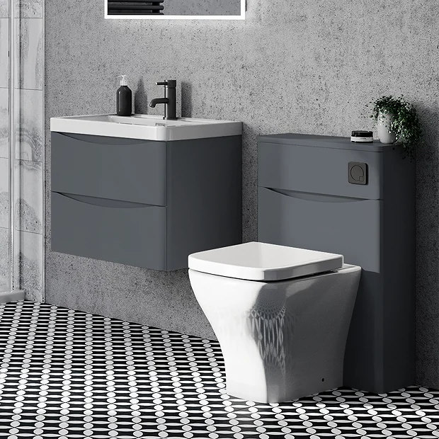 Monza Bathroom Monza Matt Grey 500mm Wide WC Unit (Depth 200mm) 5 Monza Bathroom Monza Matt Grey 500mm Wide WC Unit (Depth 200mm) - Image 3