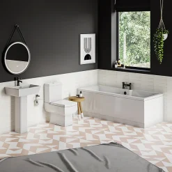 Monza­­ Bathroom Monza 1800 X 800 Single Ended Bath With Curved Tap Ledge