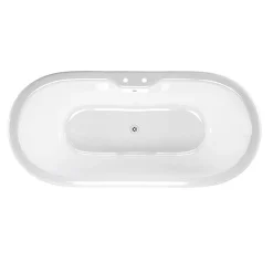 Clearwater Bath Clearwater Battello 1690 X 800mm ClearStone Gloss White Bath + Classic Chrome Feet -Croydex shop n10l3c n detail1