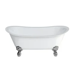 Clearwater Bath Clearwater Battello 1690 X 800mm ClearStone Gloss White Bath + Classic Chrome Feet