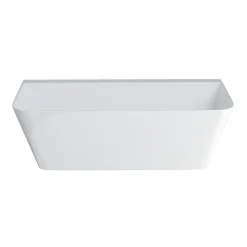 Clearwater Bath Clearwater Patinato Clear Stone Gloss White Back To Wall Bath - 1690 X 800