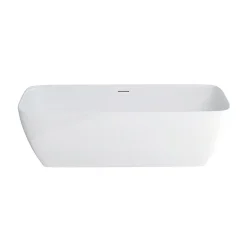 Clearwater Bath Clearwater Vicenza Piccolo Natural Stone Hand Polished White Bath - 1600 X 750mm