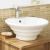Nuie Round Tiered 460mm Ceramic Counter Top Basin -Croydex shop nbv006 d2
