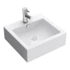 Nuie 470 X 450mm Square Ceramic Counter Top Basin - 1 Tap Hole 1 Nuie 470 X 450mm Square Ceramic Counter Top Basin - 1 Tap Hole -Croydex shop nbv102 detail1