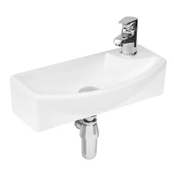 Hudson Reed 1TH Compact Wall Hung Basin (Right Hand)
