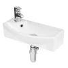 Hudson Reed 1TH Compact Wall Hung Basin (Left Hand) -Croydex shop nbv161 lrg