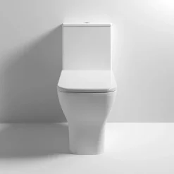 Nuie Ava Rimless Short Projection Close Coupled Toilet + Soft Close Seat -Croydex shop ncg450 d2
