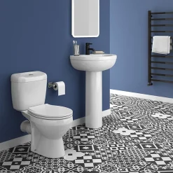 Victorian Plumbing Melbourne Ceramic Close Coupled Modern Toilet -Croydex shop ncs150 d1