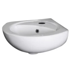 Nuie Corner Wall Hung Basin - 1 Tap Hole