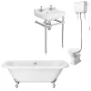Victorian Plumbing Newbury Traditional Back-to-Wall Roll Top Bath Suite -Croydex shop newburytraditionalbacktowallrolltopbathsuitedetail1