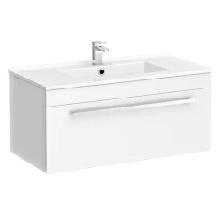 Nova Bathroom Nova 800mm Wall Hung Vanity Basin With WC Unit, Cistern + Pan -Croydex shop novabathroomsuited2