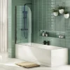 Nuie Curved Top Straight Hinged Linton Shower Bath -Croydex shop nss3linton d5