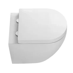 Nova Bathroom Nova Rimless Round Back To Wall Pan With Soft Close Seat -Croydex shop nvbtw01 d2