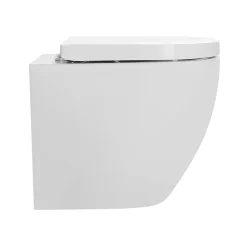 Nova Bathroom Nova Rimless Round Back To Wall Pan With Soft Close Seat -Croydex shop nvbtw01 d3