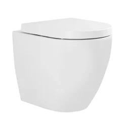 Nova Bathroom Nova Rimless Round Back To Wall Pan With Soft Close Seat -Croydex shop nvbtw01 detail00