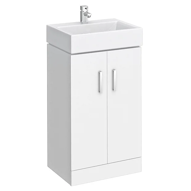 Nova Bathroom Nova Small Cloakroom Suite - Gloss White 8 Nova Bathroom Nova Small Cloakroom Suite - Gloss White - Image 6