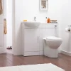 Nui Sienna 500mm BTW Toilet Unit Inc. Cistern + Soft Close Seat (Depth 200mm) -Croydex shop nvs142btw002nts010 d3
