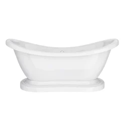 Victorian Plumbing Oakland 1750 Double Ended Roll Top Slipper Bath With Skirt -Croydex shop oakland1750doubleendedrolltopslipperbathwithskirtd1