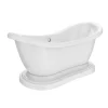 Victorian Plumbing Oakland 1750 Double Ended Roll Top Slipper Bath With Skirt -Croydex shop oakland1750doubleendedrolltopslipperbathwithskirtndetail1