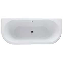 Old London Kenton 1690 X 745 'D' Shaped Back To Wall Bath + Chrome Leg Set -Croydex shop oldlondonkenton1690x745backtowallbathwithchromelegsetdetail1