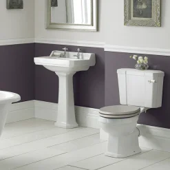 Old London Richmond Close Coupled Traditional Toilet + Soft Close Seat -Croydex shop olrdccwc d3