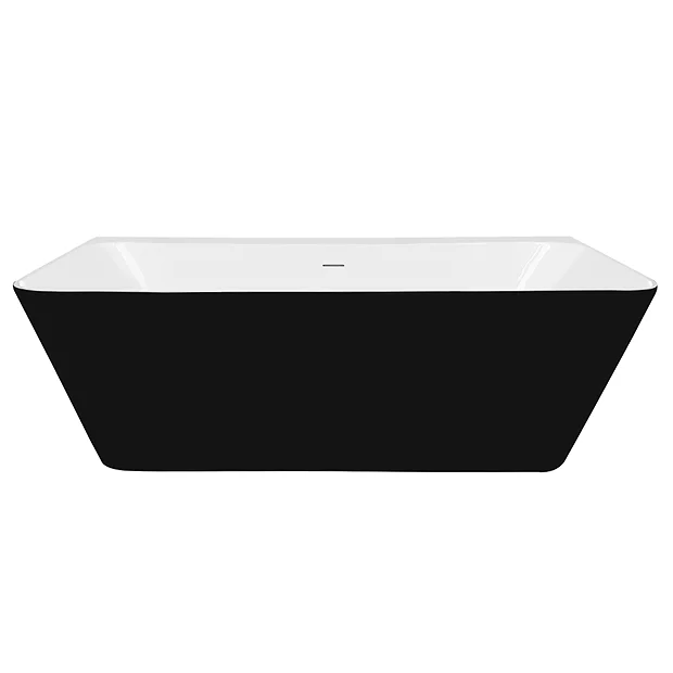 Victorian Plumbing Orion Matt Black Back To Wall Modern Square Bath (1700 X 740mm) 6 Victorian Plumbing Orion Matt Black Back To Wall Modern Square Bath (1700 X 740mm) - Image 4